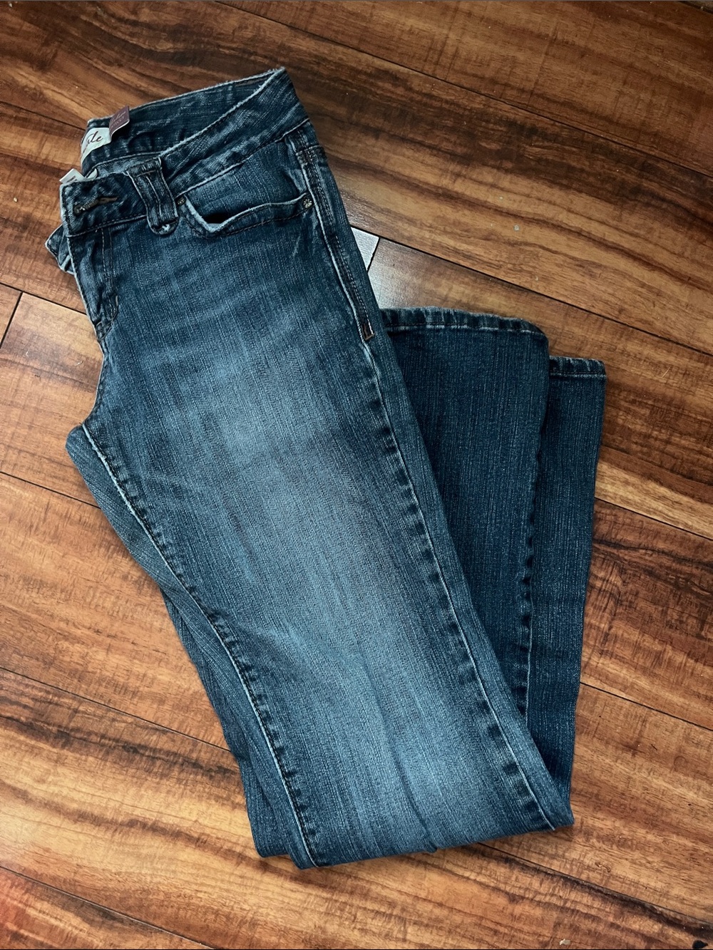Aeropostale Women's Bootcut Jeans - Dark Blue Wash